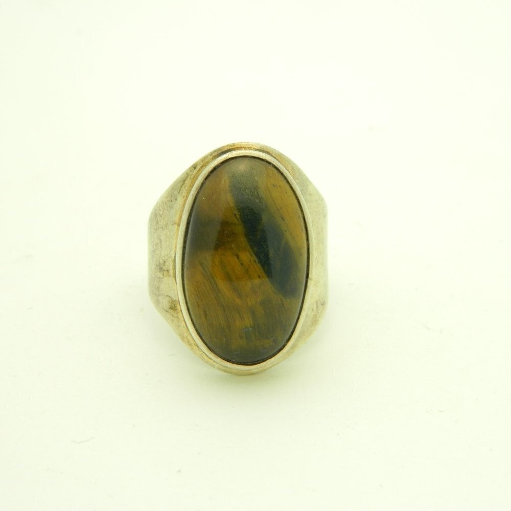 Heavy 12 grams Sterling Silver .925 Tiger's Eye
